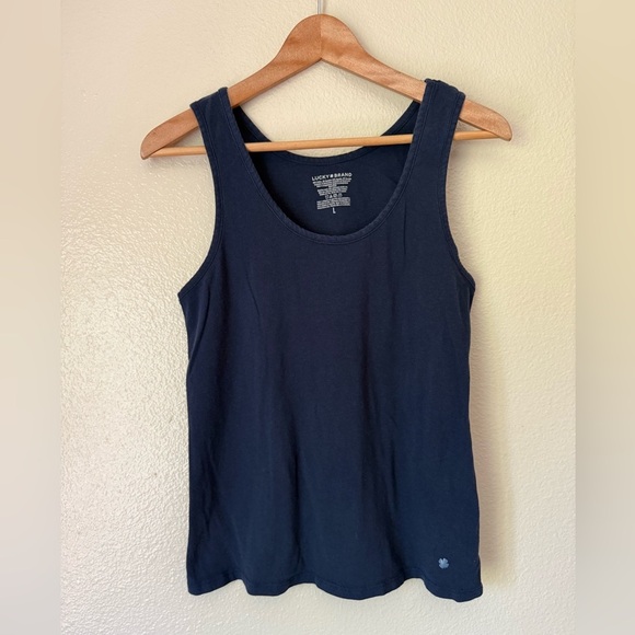 Lucky Brand Blue Fitted Sleeveless Tank Top 2 for $22 ❇️ - Picture 1 of 4